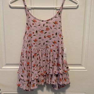 Floral Tank Top Girls Size L by Colorful Planet NWT